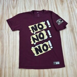 Daniel‎ Bryan No! No! No! WWE T-Shirt Medium Maroon Red Short Sleeve Wrestling